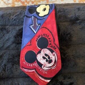 Vintage Atlas Design Mickey Mouse 100% silk tie.